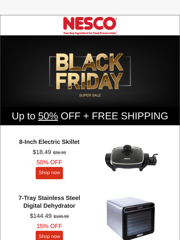 NESCO Black Friday Deals : Vacuum Sealers / Dehydrators