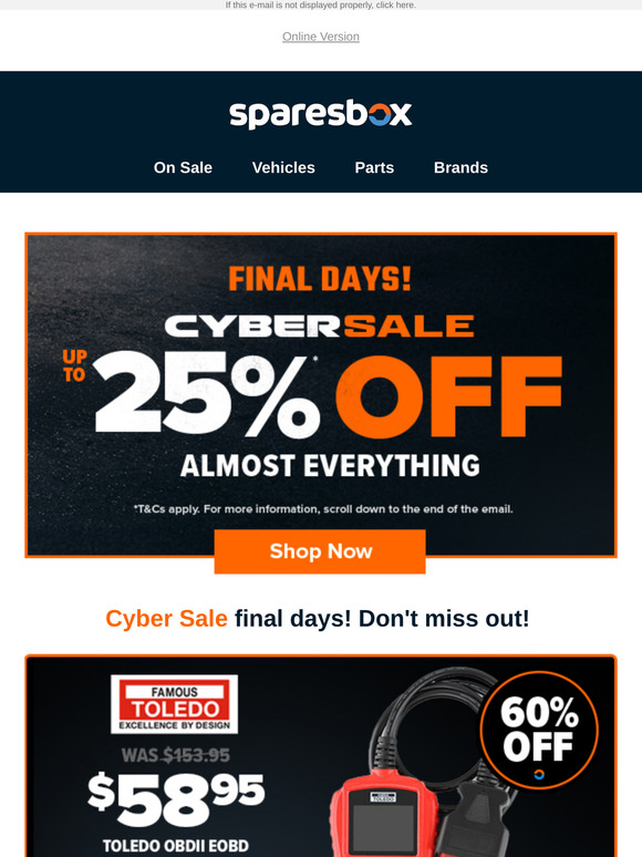 Final Days Of Cyber Sale: Times Running Out!