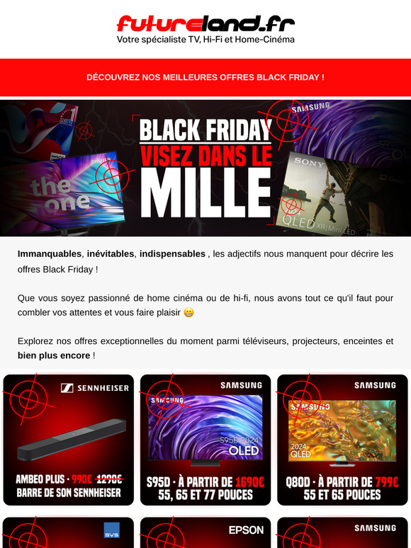 Les meilleures offres du Black Friday sont chez Futureland !