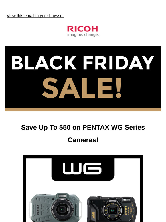 Save Up to $50 on the WG Series of Cameras!