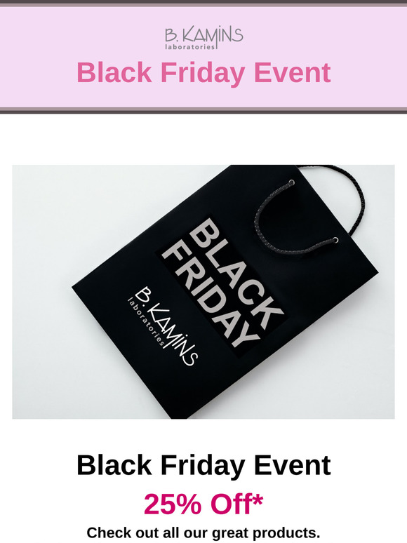 B. Kamins - Black Friday Event - 25% Off