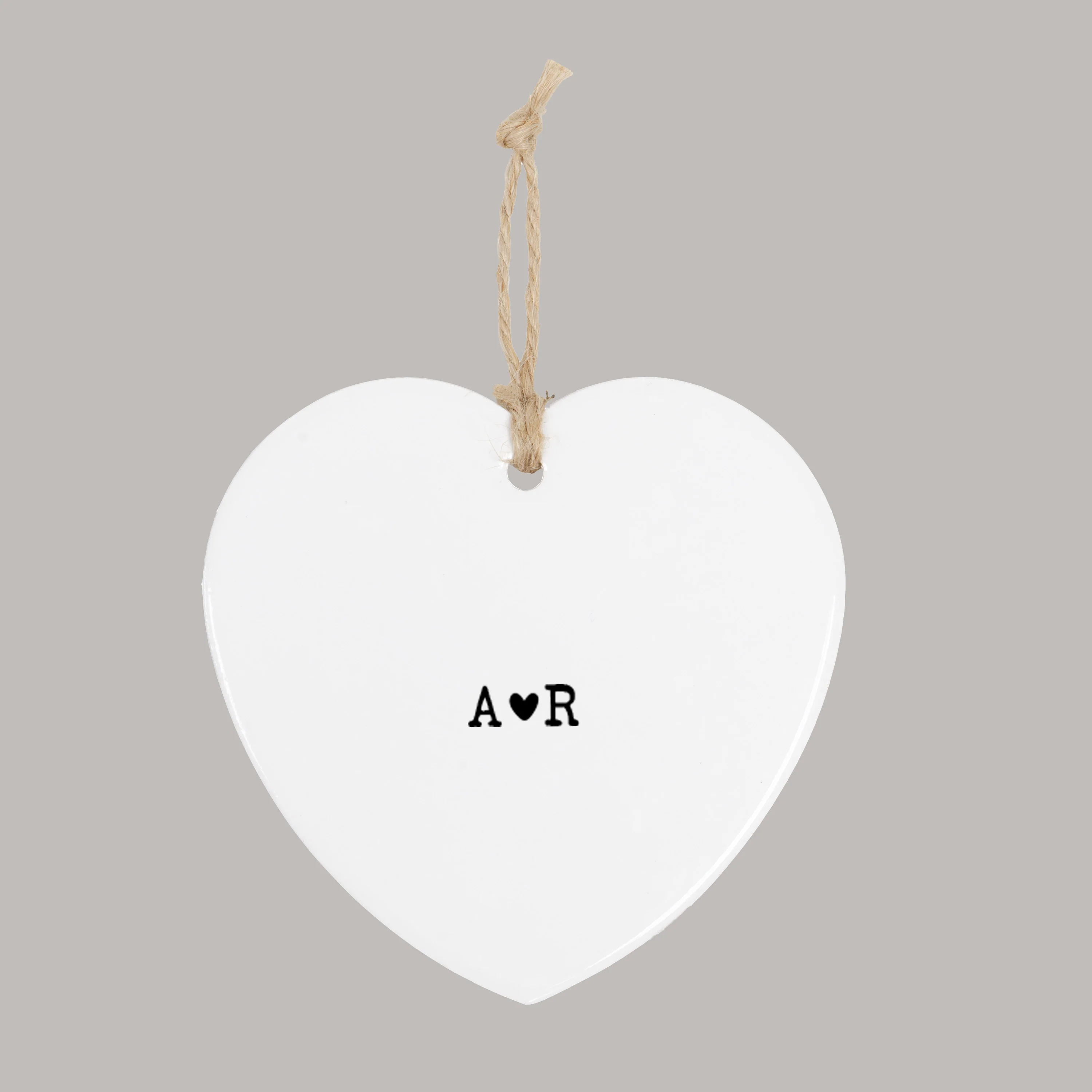 Personalized Couple Initials Heart Ornament