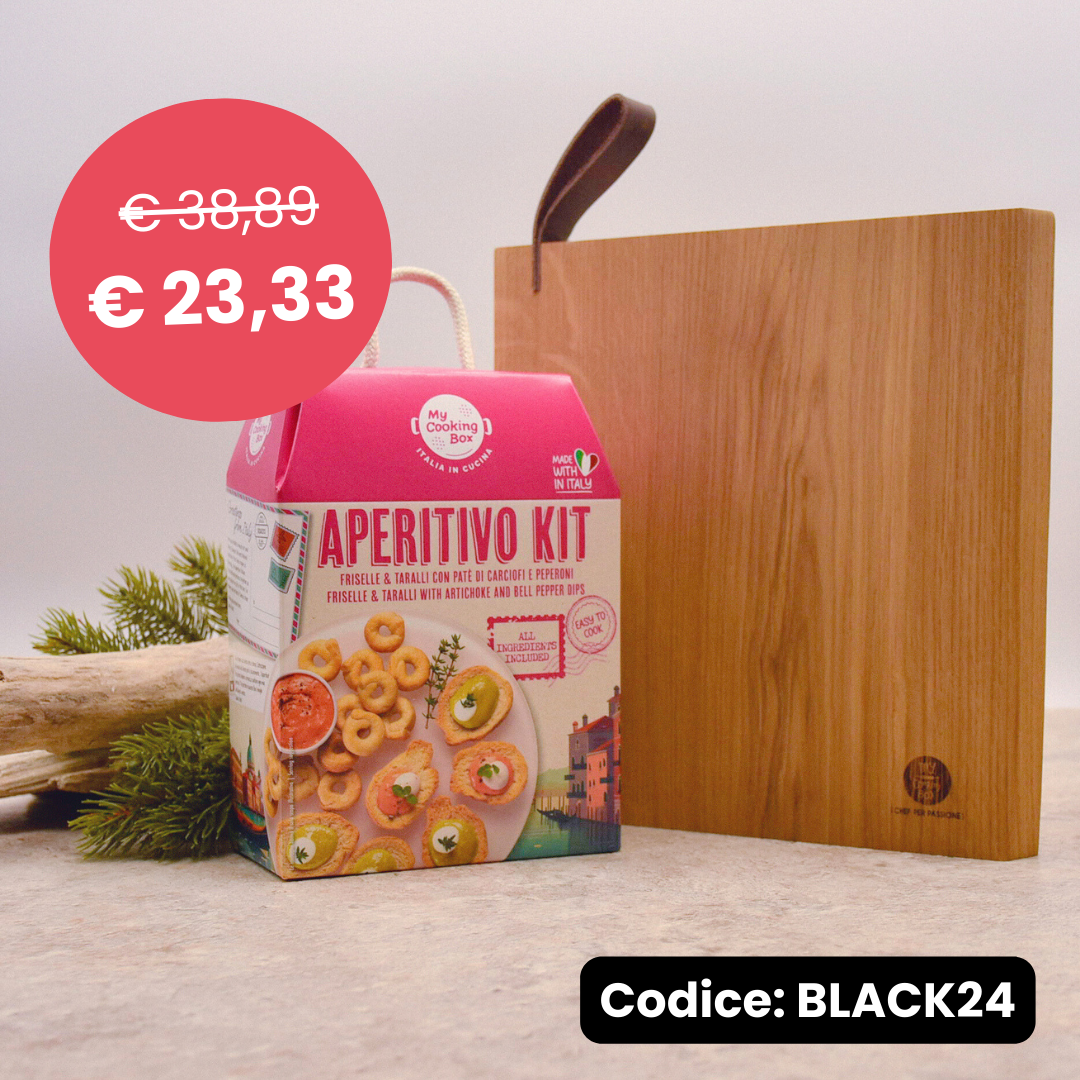 L'aperitivo delle feste con Aperitivo Kit e tagliere in legno