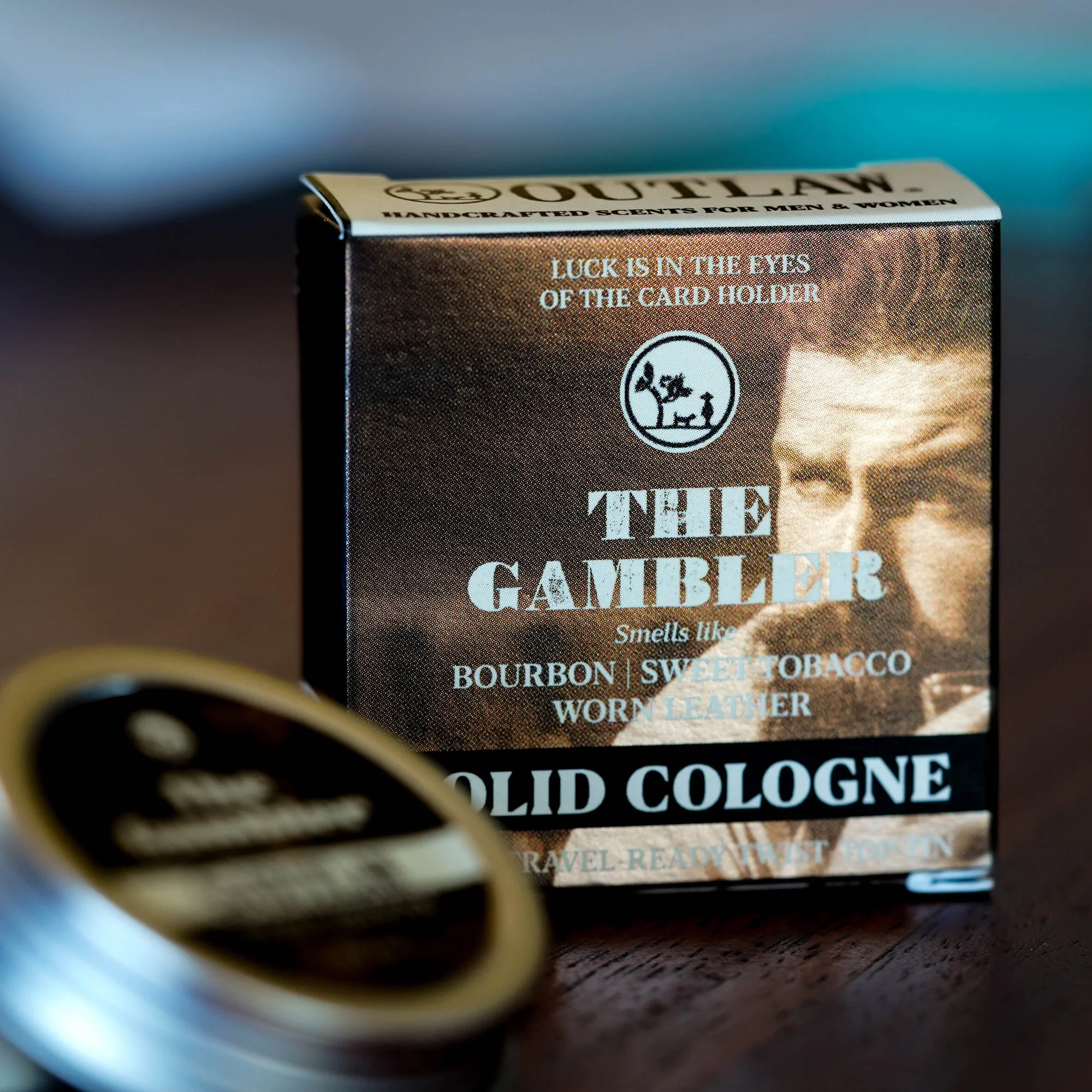 Image of The Gambler Bourbon, Tobacco & Leather Solid Cologne