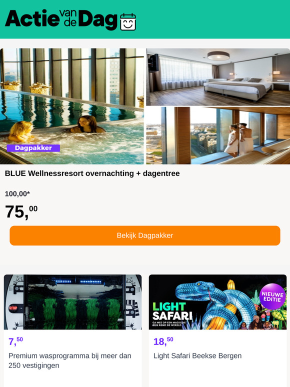 BLUE Wellnessresort overnachting + dagentree