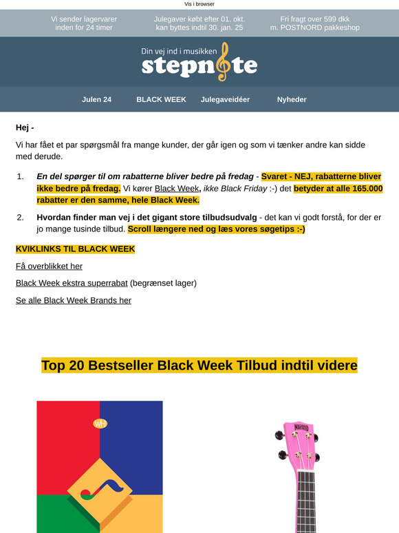Se Black Week bestsellers + Rabatter bliver ikke bedre!