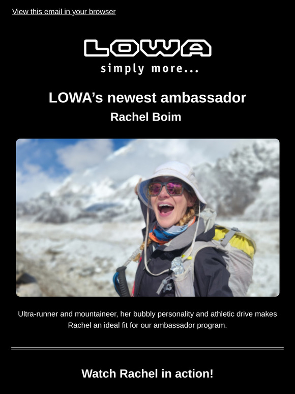 🎉 LOWA Welcomes Record-Holder Rachel Boim!