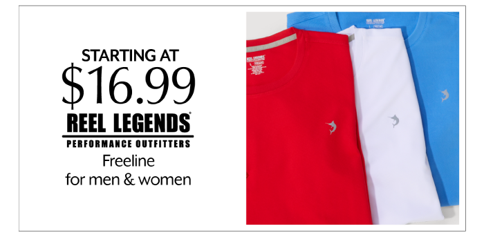 $16.99 Reel Legends short sleeve Freeline 19.99 long sleeve