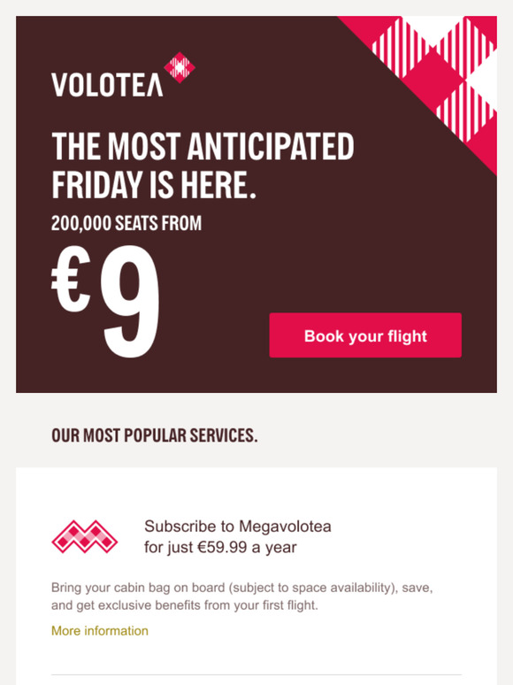 Black is back! Fly from €9 👏