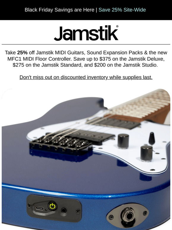 25% off Jamstik MIDI Guitars