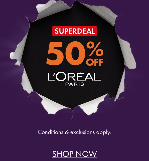 SUPERDEAL 50% off L'Oreal Paris