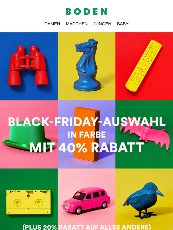 Black Friday: 40% Rabatt AB JETZT 🚨