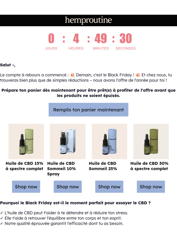 🔥 Le compte à rebours a commencé : Demain, c’est le Black Friday !