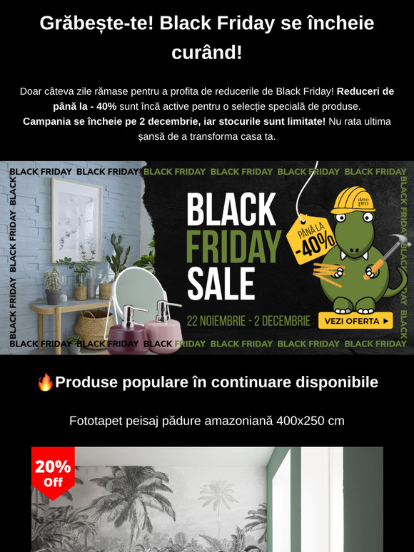 ⏳ Ultime zile de Black Friday!
