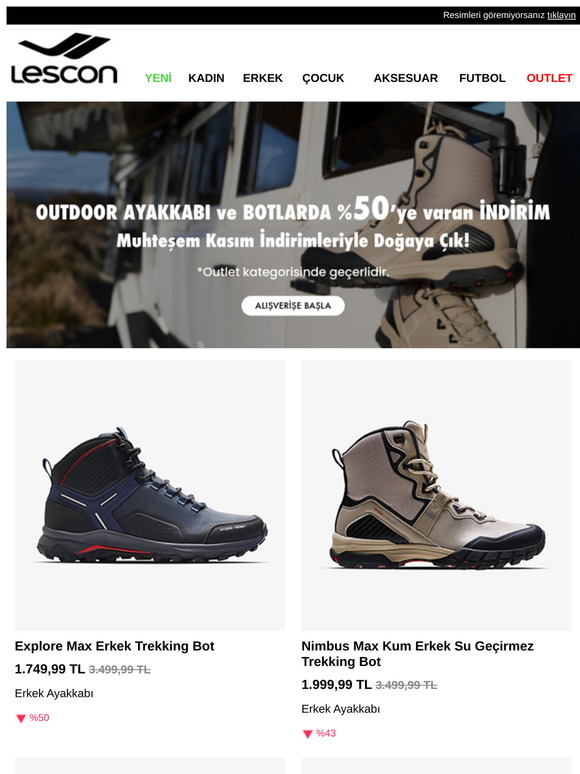 Outdoor Ayakkabı ve Bot %50’ye Varan İndirim