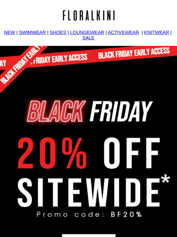 BLACK FRIDAY ALERT! 20% off sitewide
