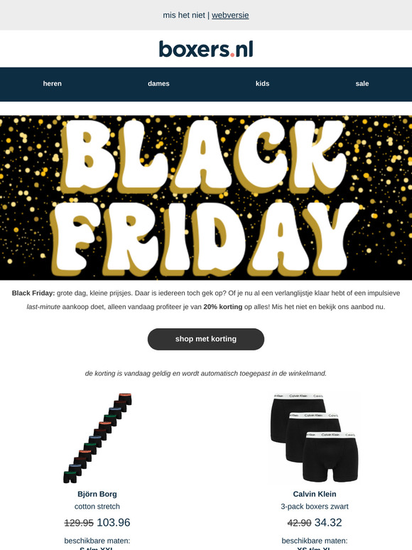 20% Black Friday korting 🔥