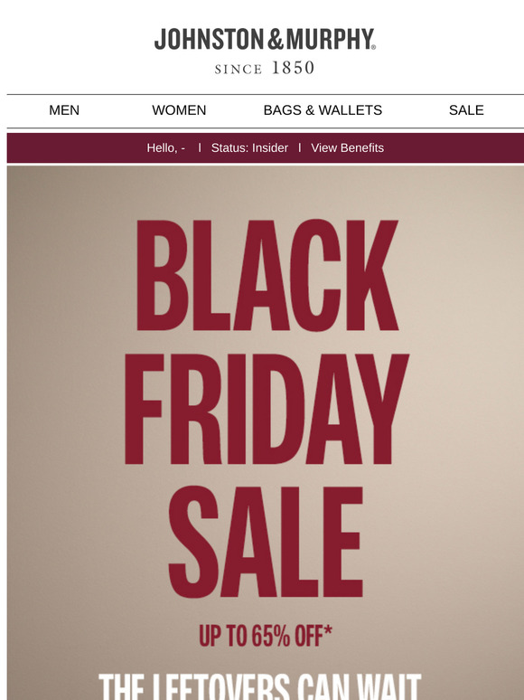 Johnston and murphy black friday sale online