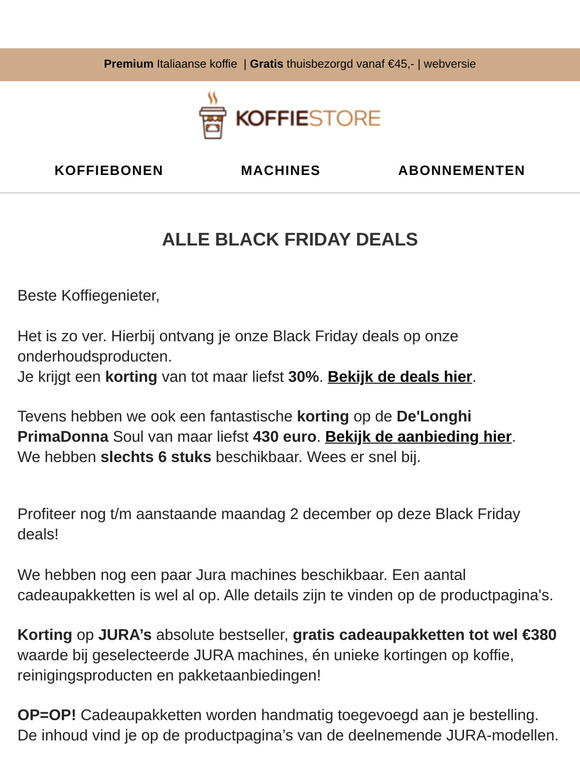 🖤Alle Black Friday Deals (Jura, De'longhi, Caffe Coronel, Danesi) 🖤