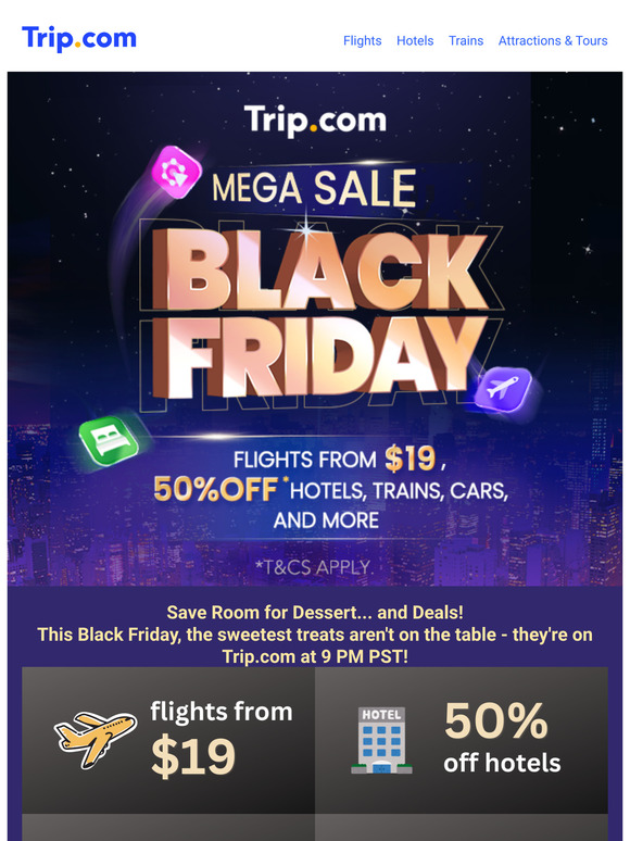 Black Friday Deals Travel Fast ☄️
