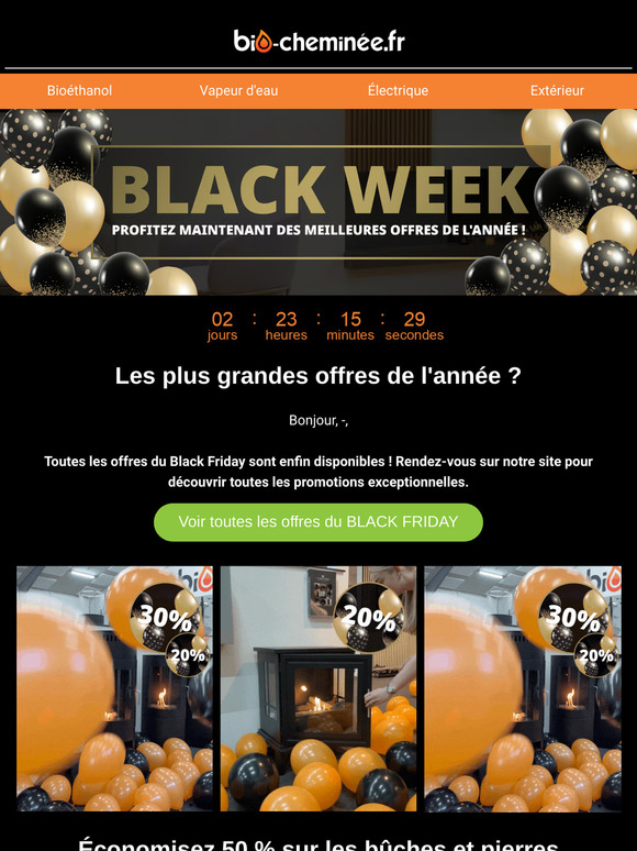 Le BLACK FRIDAY est arrivé ! Découvrez dès maintenant les MEILLEURES offres de l’année ! 🔥🖤