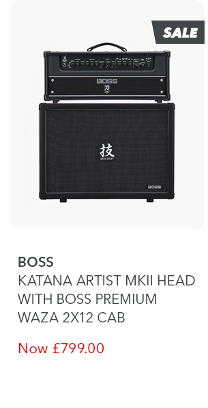 Boss Katana Artist MKII Head with Boss Premium Waza 2x12 Cab