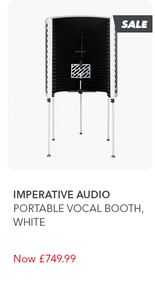 Imperative Audio Portable Vocal Booth, White