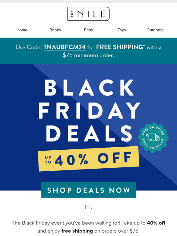 Black Friday Deals: Up to 40% Off + Free Shipping 🛒🛍