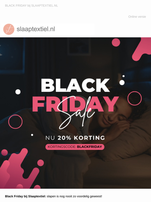 BLACK FRIDAY -20% op alles