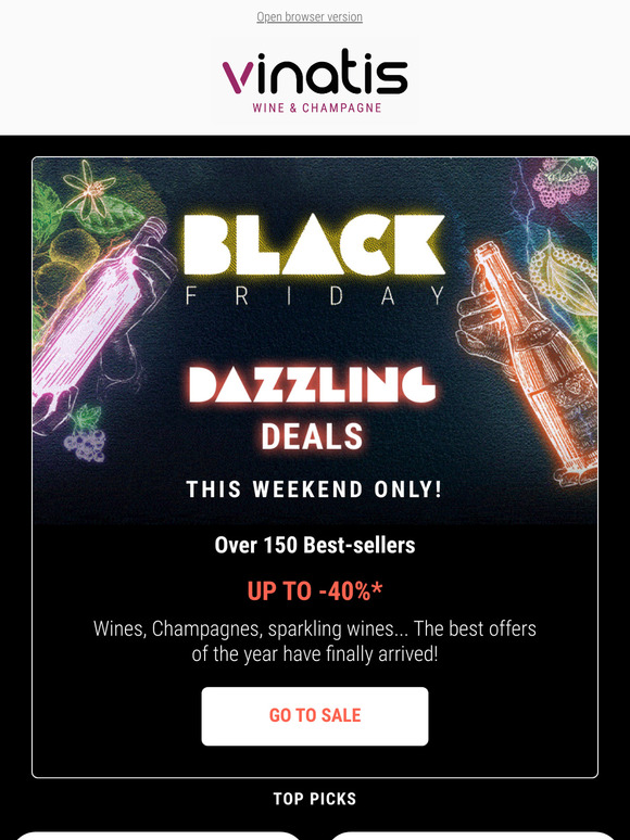 Black Friday 💣 Up to 40% off 150+ wines & Champagnes