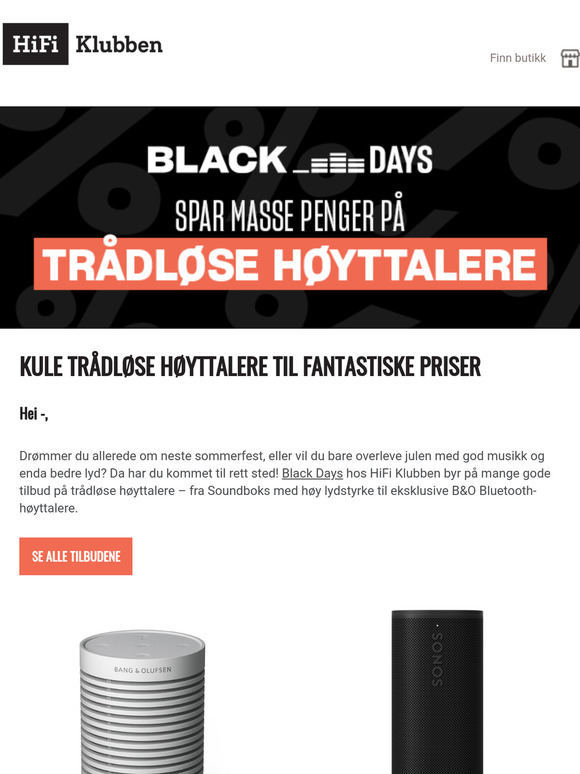 BLACK DAYS – Kule trådløse høyttalere til fantastiske priser