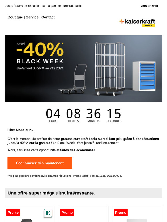 💰 C’est la Black Week : profitez-en jusqu’au 02/12.