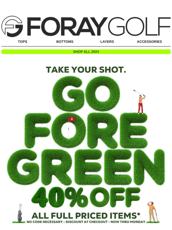 💵 GO FORE THE GREEN: SAVE 40%... NOW!