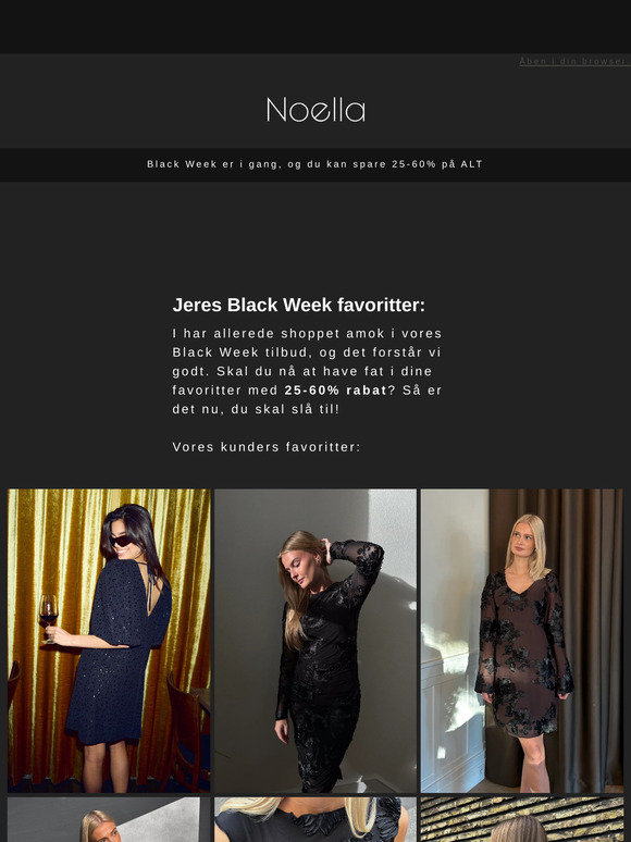 Spar 25-60% på jeres Black Week favoritter 🖤
