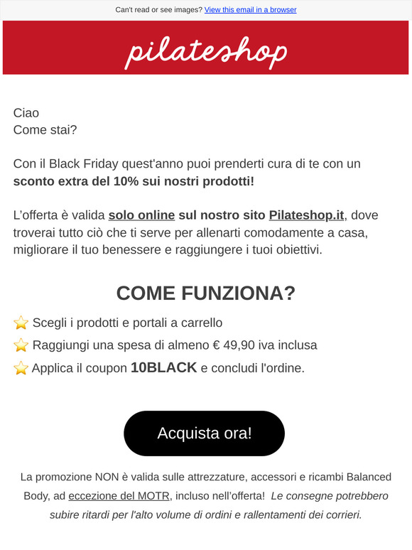 Quest’anno il Black Friday è per il tuo benessere!