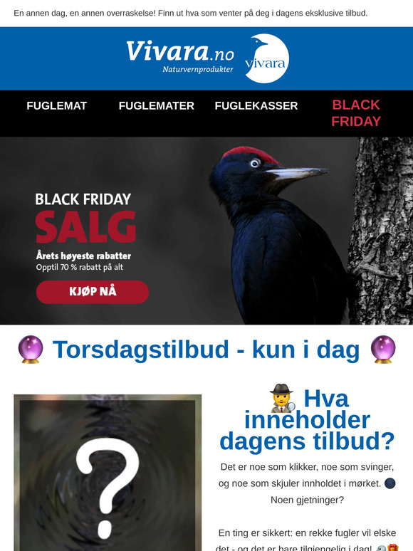 🖤 Black Week torsdag: Avdekk dagens hemmelige tilbud!