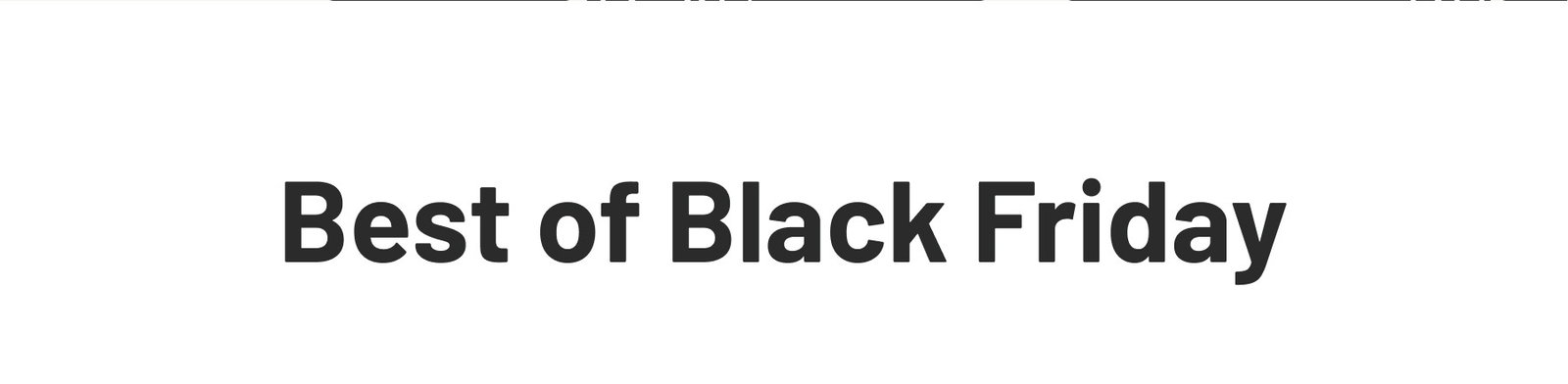 Best of Black Friday