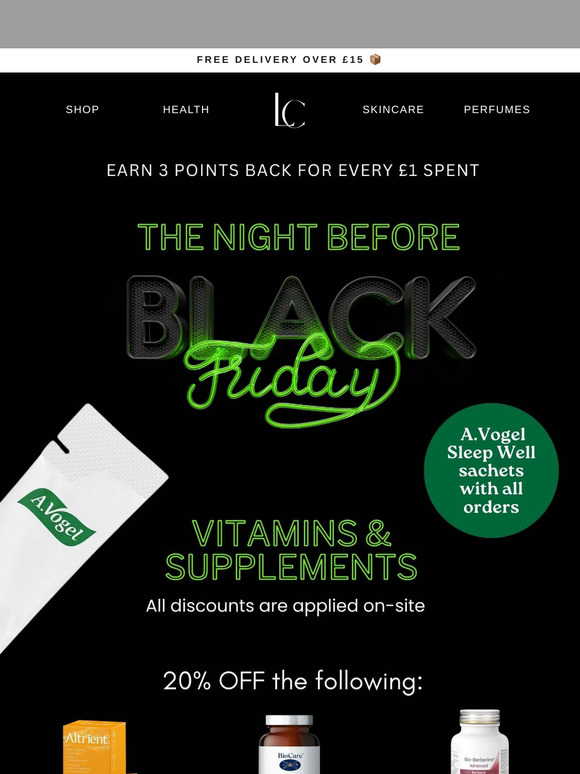 EARLY ACCESS: 20% off Top Supplement Brands