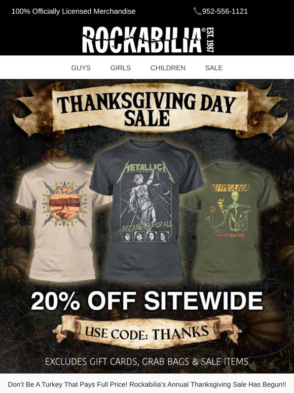 No Turkey Here – Just 20% Off Sitewide!
