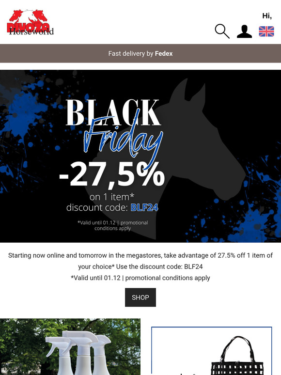 Black Friday | -27,5% on 1 item 💙