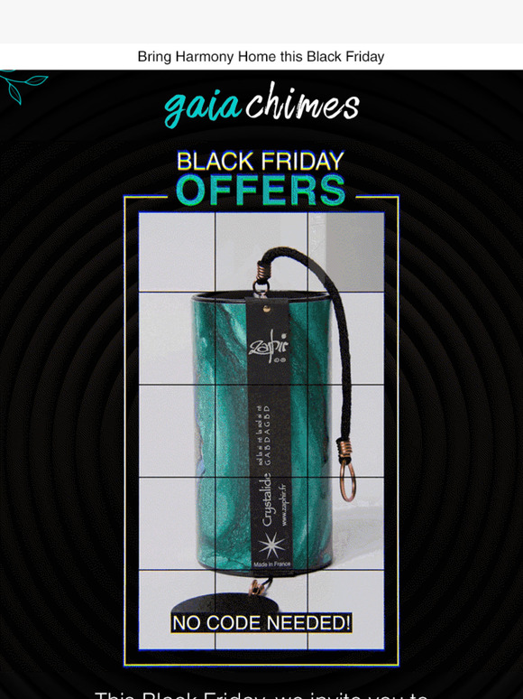 🙌 Black Friday! Save up to $90 on Koshi & Zaphir Chimes.