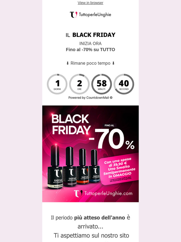 🖤 Il Black Friday inizia ora 🖤