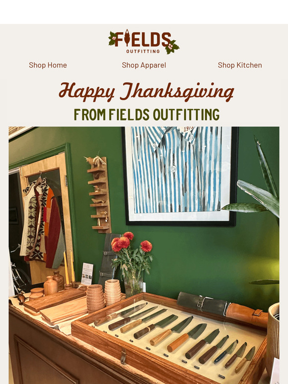Grateful for You – Happy Thanksgiving from Fields Outfitting 🦃 🍁🍾