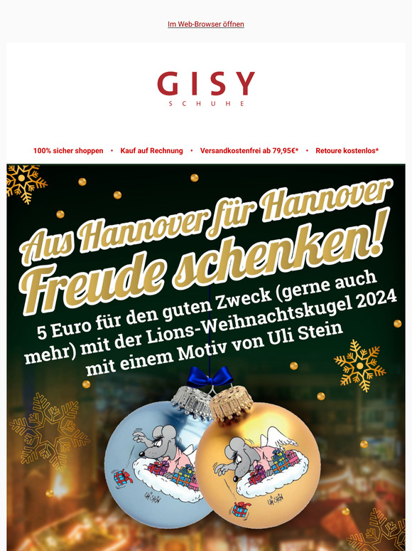 ✨Lions-Weihnachtskugel-Verkauf bei GISY Schuhe🎄