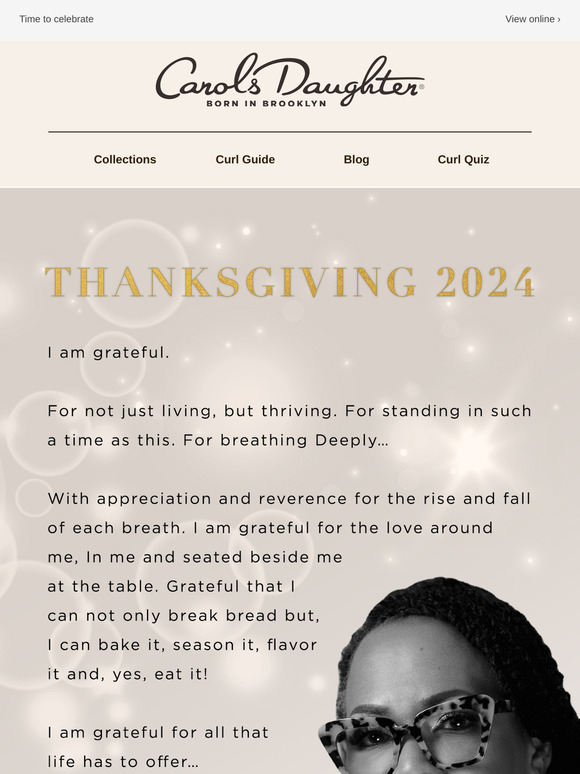 Happy Thanksgiving from Lisa, our founder 🌟