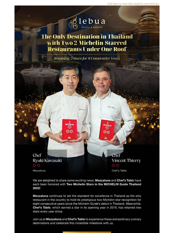 The Only Destination in Thailand with Two 2-Michelin-Starred Restaurants Under One Roof, Retaining 2 Stars for 8 Consecutive Years