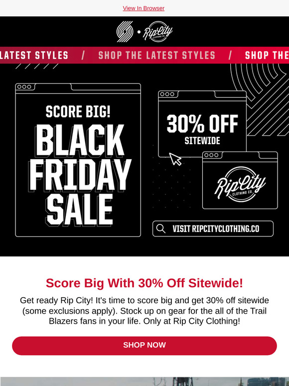 Score BIG. 30% Off Sitewide 🏀
