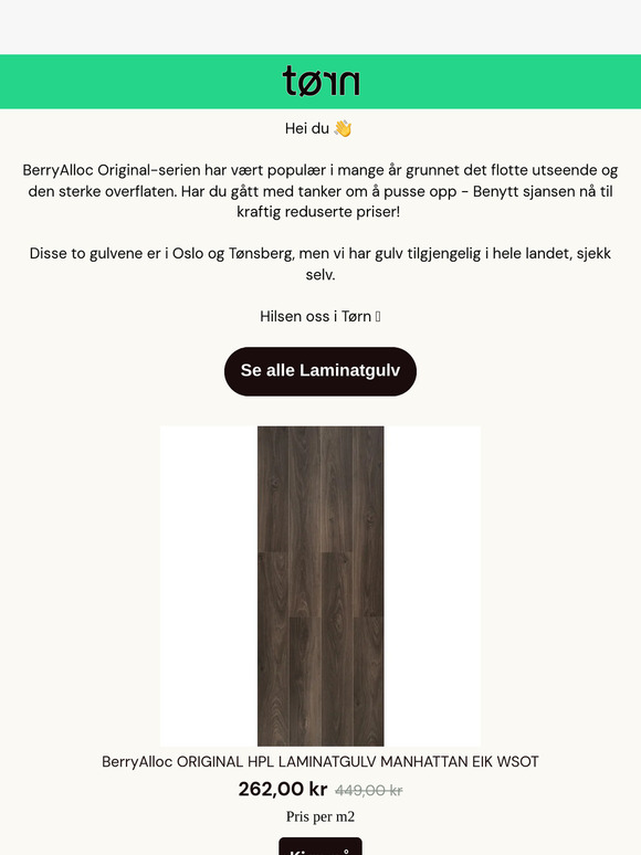 BerryAlloc Original Manhattan og Rodeo drive til under 300kr!