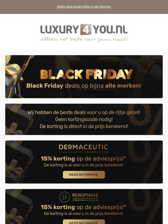 De Black Friday Deals gaan van start! Wees er snel bij en pak nu uw voordeel!