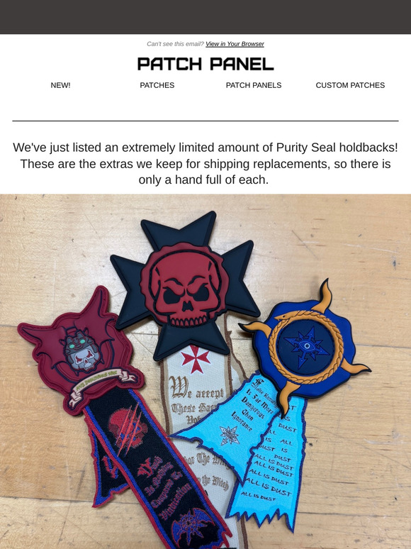 Purity seals and PatchClub!